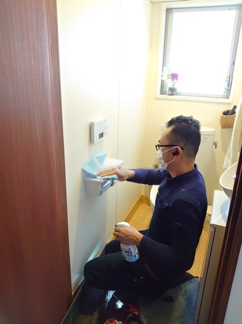 最後にお掃除をして完了