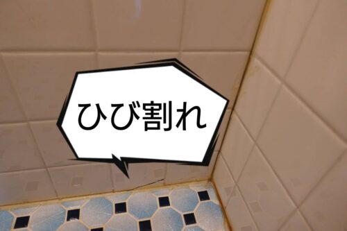 タイルのひび割れ